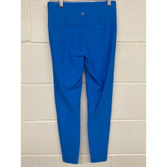 New Athleta Sz S 821433 Blue Interval High Rise Athletic Gym Workout Leggings - Picture 3 of 4